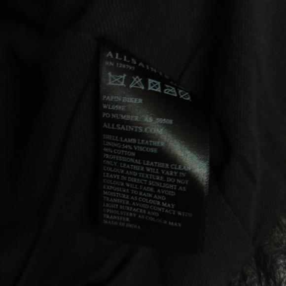 All Saints Papin Leather Jacket - Picture 6 of 16